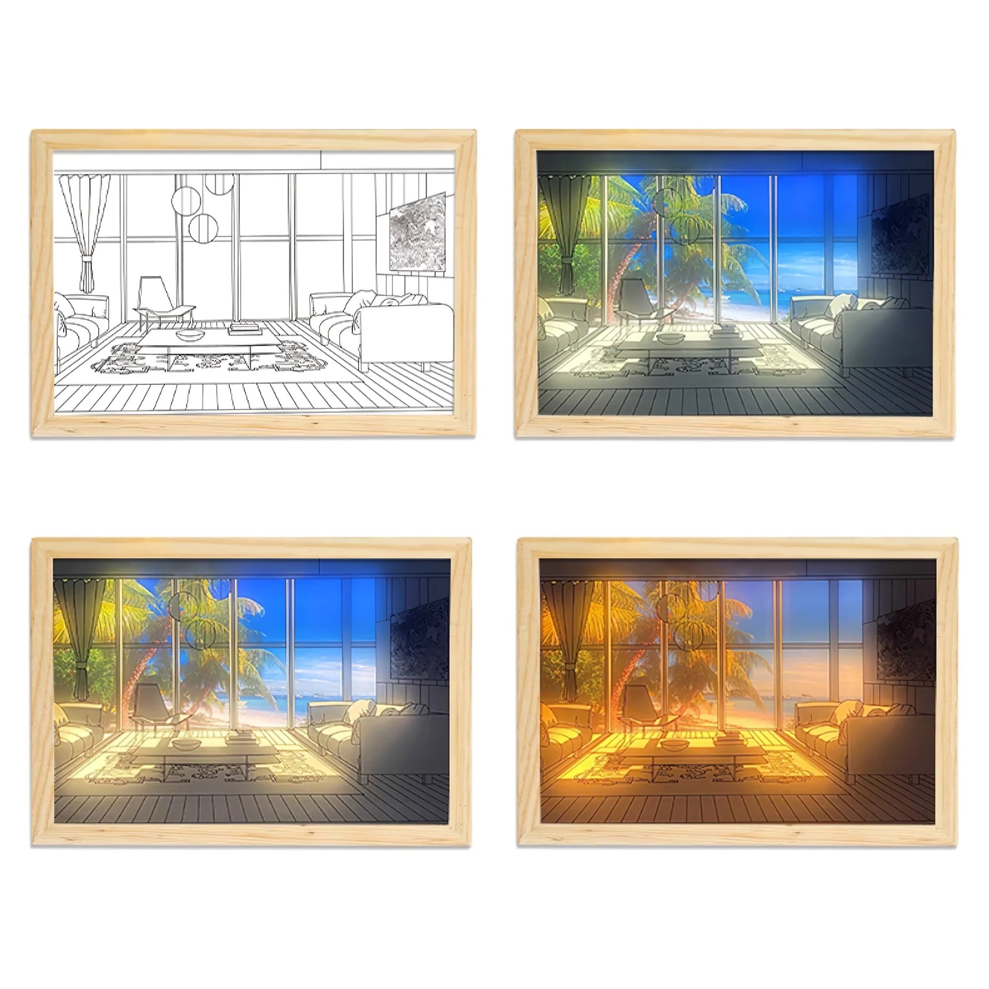 Seaside Art Lighting Painting